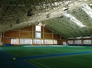 先日まで、ここに多くの方が避難所生活をしていました。