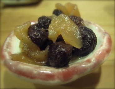 大根とりんごと干しぶどうのデザート