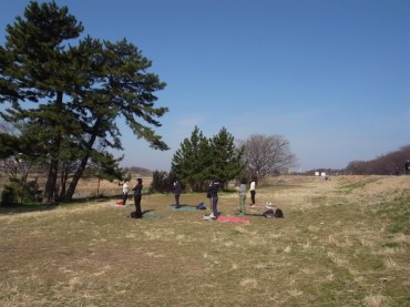 すっかり青空に。もう、この頃には体はすっかり解放され、みずみずしい活力に溢れ自由に。意識だけで、「今」を見つめています。