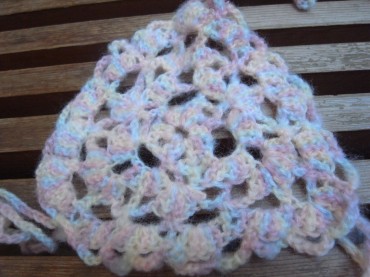 ④坂野さん作「ちょっとベビーカラーでフアフアなんです」