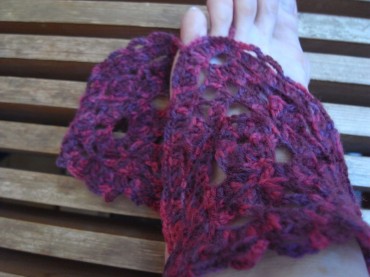 ⑤坂野さん作「これはしっかりとして、足首はバンド調。いいでしょ。毛糸があったかです。」