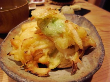 かき揚げてみました。