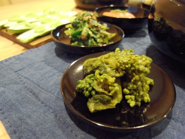 菜の花の煮びたしなど～