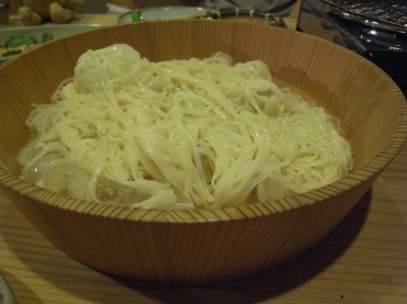 冷たい素麺が合いました。