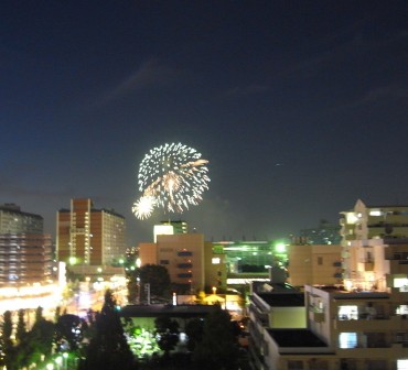 RIMG3822 スヴァーミージーは花火を見ながら、「これはサハスラーラ・チャクラです。」と申されましたっ!「(一同)ふ~む・・ナルホ・・ド」