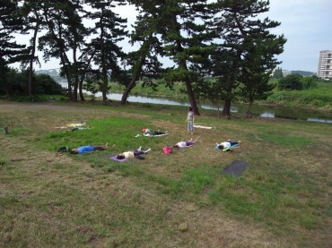 みんな一緒にソラヨガで～す♪